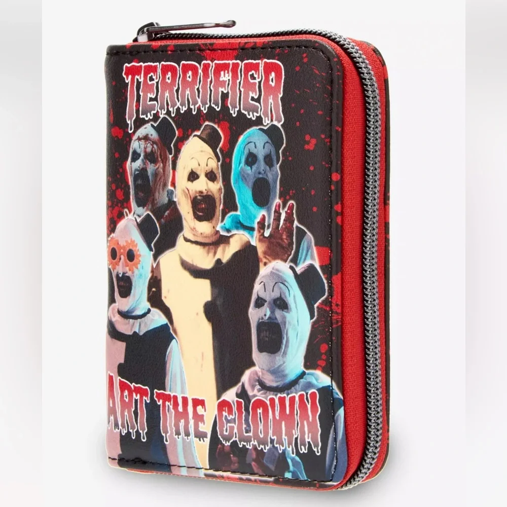 Loungefly Terrifier Art The Clown Splatter Mini Zipper Wallet